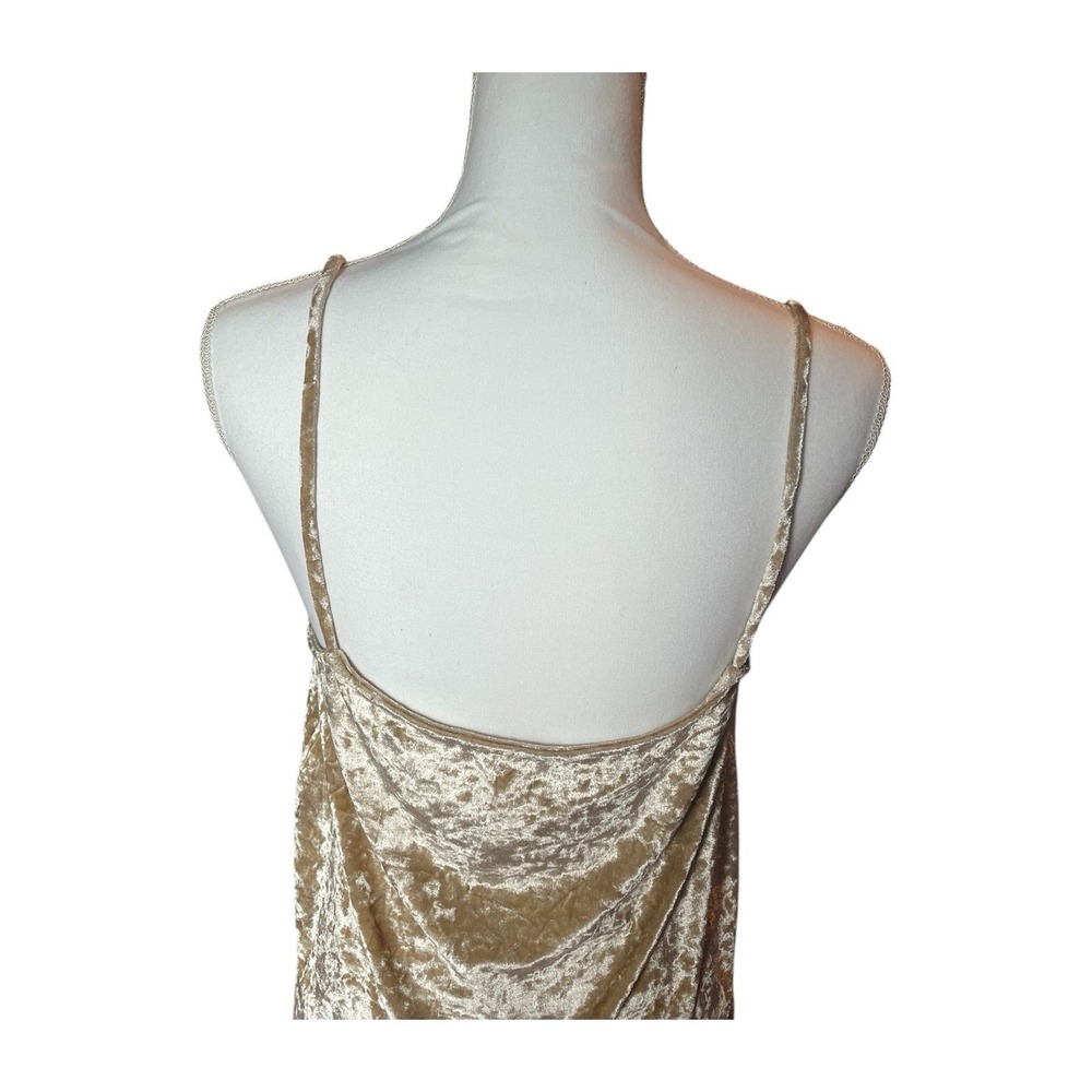 Women's Hayden Sz Small Crushed Velvet Tank Black Lace Detail Y2K 90s Whimsical - Picture 5 of 6